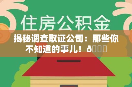 浦城揭秘调查取证公司：那些你不知道的事儿！😎