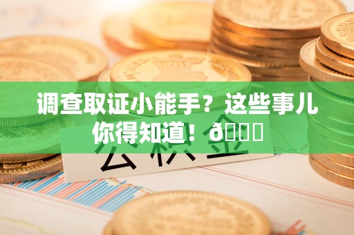 浦城调查取证小能手？这些事儿你得知道！😎