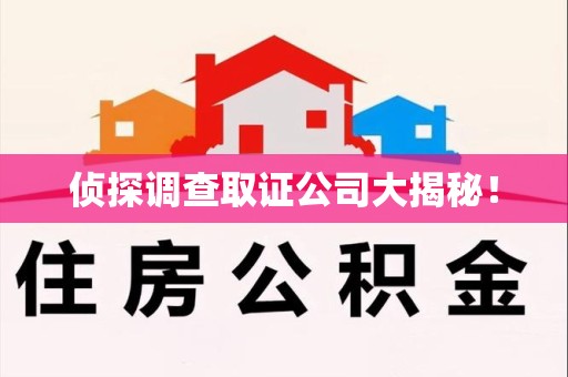 浦城侦探调查取证公司大揭秘！