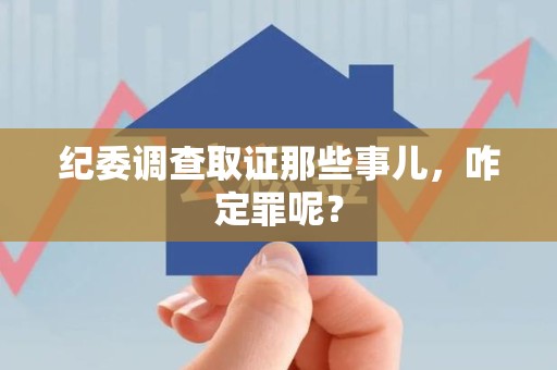 浦城纪委调查取证那些事儿，咋定罪呢？
