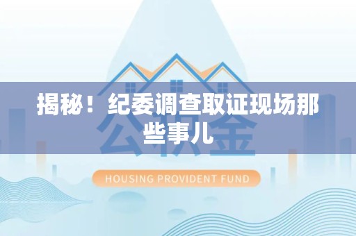 浦城揭秘！纪委调查取证现场那些事儿