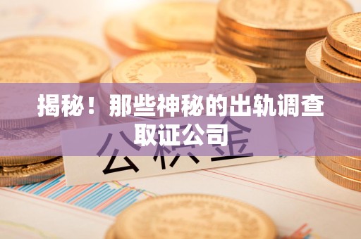 浦城揭秘！那些神秘的出轨调查取证公司
