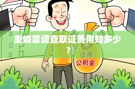 浦城重婚罪调查取证费用知多少？