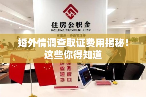 浦城婚外情调查取证费用揭秘！这些你得知道