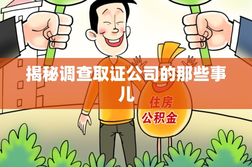 浦城揭秘调查取证公司的那些事儿