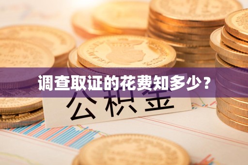 浦城调查取证的花费知多少？