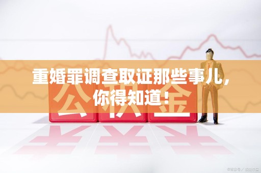 浦城重婚罪调查取证那些事儿，你得知道！